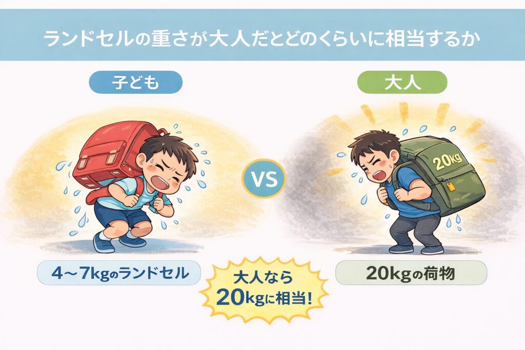 キンダーヴィレ｜ランドセルの重さについて