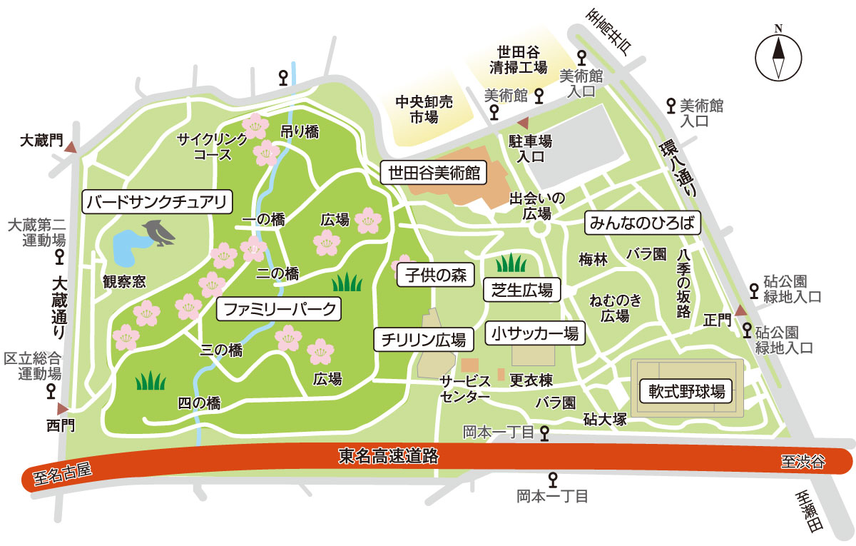 砧公園マップ